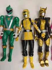 Power Rangers Space Blue,Pink,Red,Green,Yellow,Gold Lot Of 6