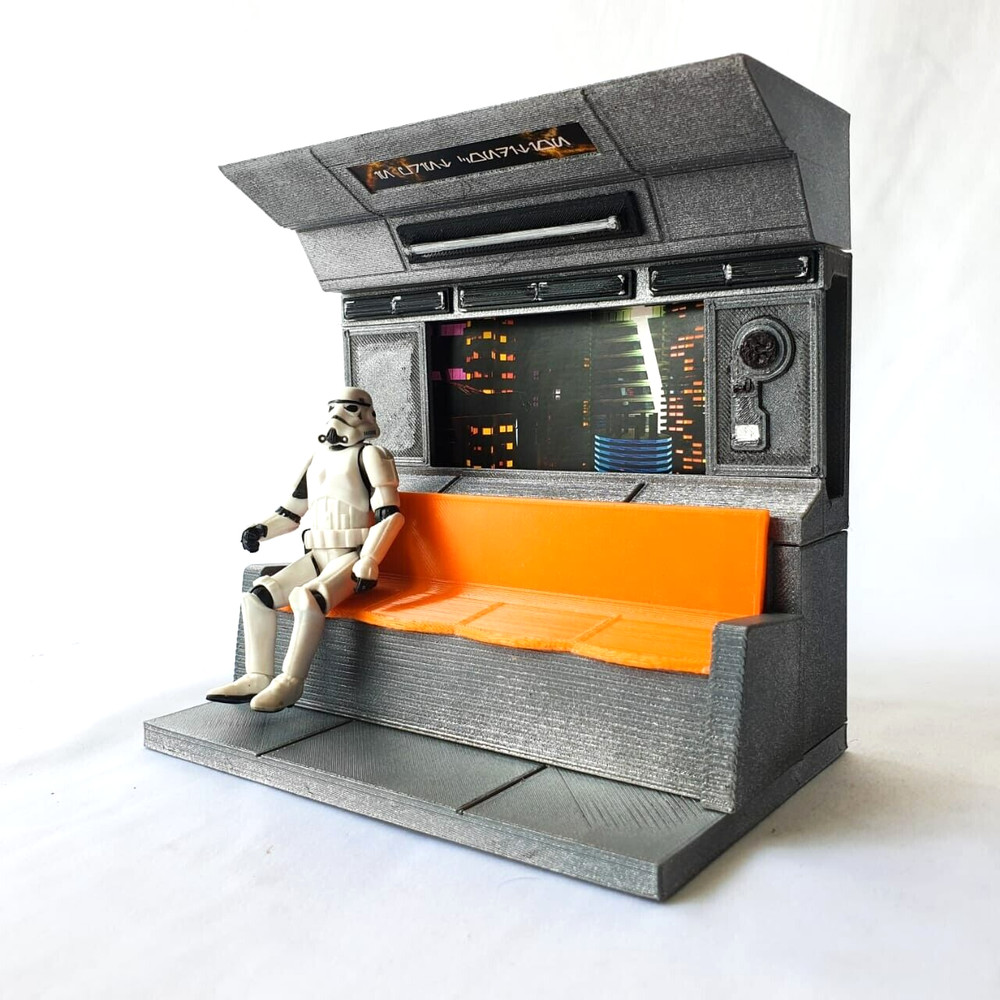 Coruscant Train Ride Diorama for 6 IN Figures