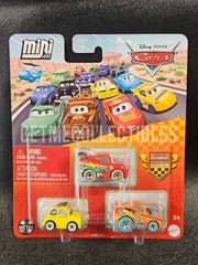 DISNEY CARS MINI RACERS CELEBRATE LIGHTNING MCQUEEN SNOT ROD 2026 3 PACK $15+