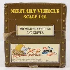The Ultimate Soldier Xtreme Detail MB Military Jeep & Driver 1:18 Scale 10140