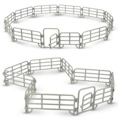 20PCS Corral Fencing Playset with Gates for Barn Farm Animal Toys