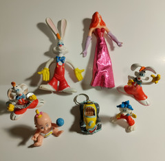 Vintage Who Framed Roger Rabbit Figure Lot Jessica, Roger,Benny, Baby Herman