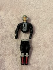 Vintage 1980s Action Figure Black Red Silver Sci-Fi Toy Parts