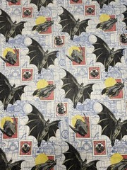 Vintage Batman 1991 DC Comics Silk Trim Penguin Batmobile Blanket 7 1/4’ X 5 3/4