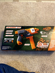 Nerf Pro Stryfe X Dart Blaster: Battery, 30 HL Darts, Magazine, Glass & Charger.