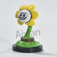 Aixlan UNDERTALE PVC Action Figure Flowey Sans Model Remastered Gift 7-8cm