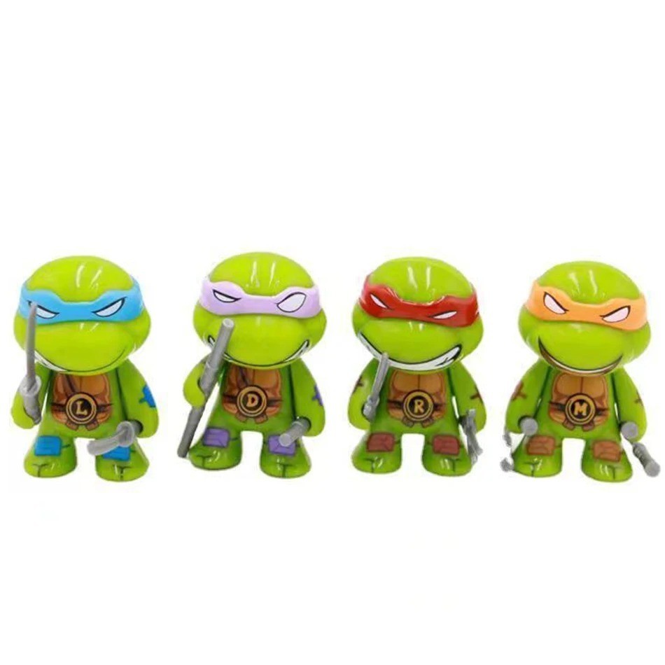 4pcs Ninja Turtle TMNT Action Figures Movable Joints Kids Toy Gift 2024