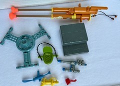 Vtg 1980’s-90’s TMNT Action Figure Parts & Accessories Lot 8 Pc Pre Owned 5.5oz