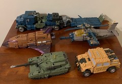 TRANSFORMERS Warbotron-Combaticons-Bruticus Set (5)-WB01 100% complete Used Mint