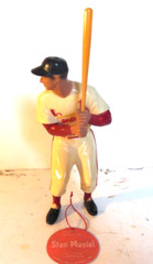 1950’s 60’s vintage STAN MUSIAL Hartland Baseball figure, bat+custom Hang Tag