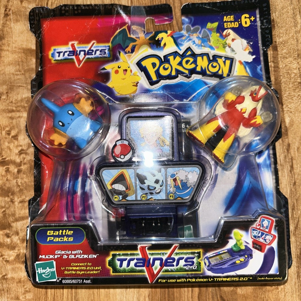 Hasbro – Pokemon V Trainers – GLACIA with Mudkip & Blaziken Battle Pack NIB
