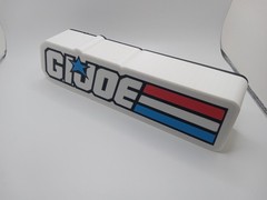 Retro G.I. Joe Lightbox Sign for collection display gi joe vintage style logo