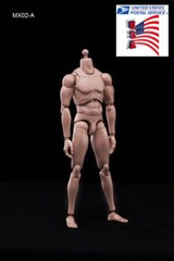 US 1/6 Male Figure Body Model Toy MX02-A Suntan Skin Flexible For 12″ Action Hot