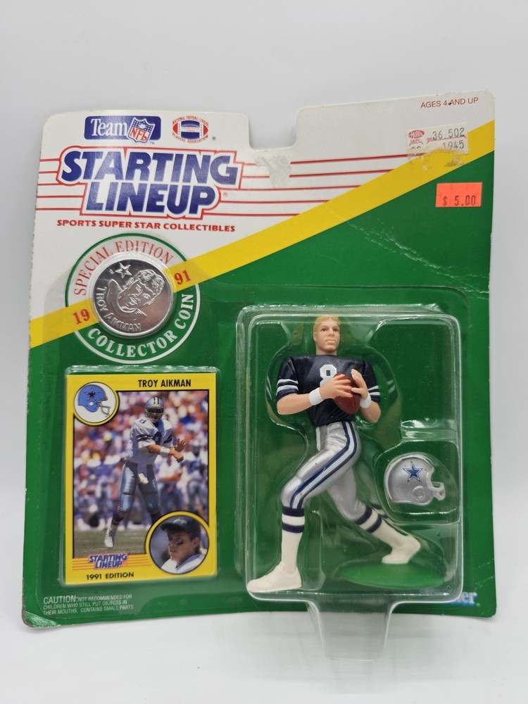 Vintage 1991 Kenner Starting Lineup Troy Aikman Dallas Cowboys Special Edition