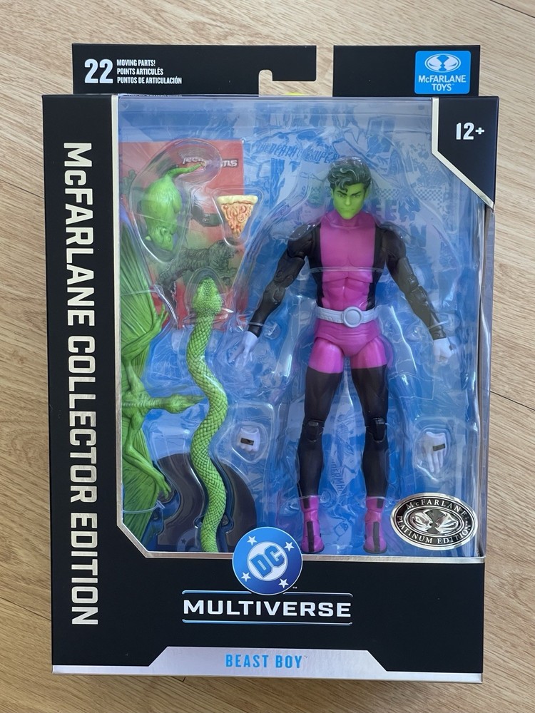 MCFARLANE DC MULTIVERSE PLATINUM BEAST BOY 7″ FIGURE SDCC UCC US EXCLUSIVE MINT!