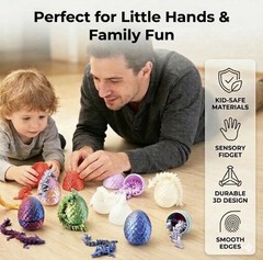 12PCS 3D Printed Dragon Eggs for Birthday Christmas And Easter Basket Stuffers