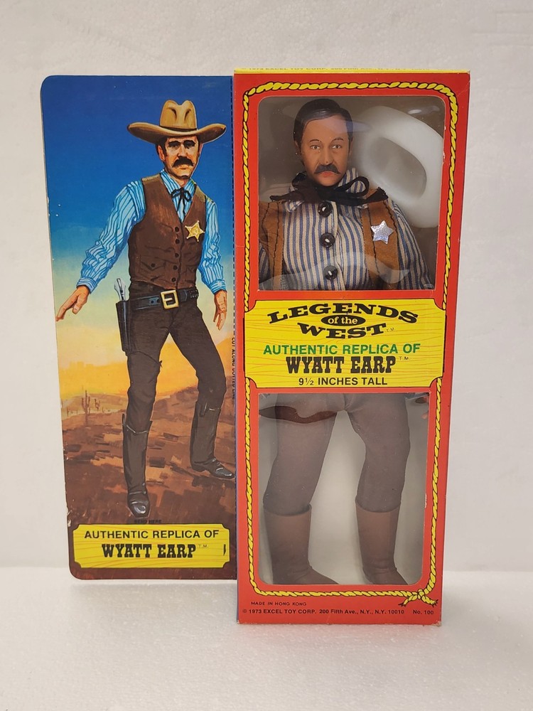 NIB 1973 Wyatt Earp Legends of the West 9.5″ Figure Excel Hong Kong B11