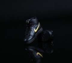 1/6 male sneaker sport shoes gold black for 12″ figure hot toys phicen ❶USA❶