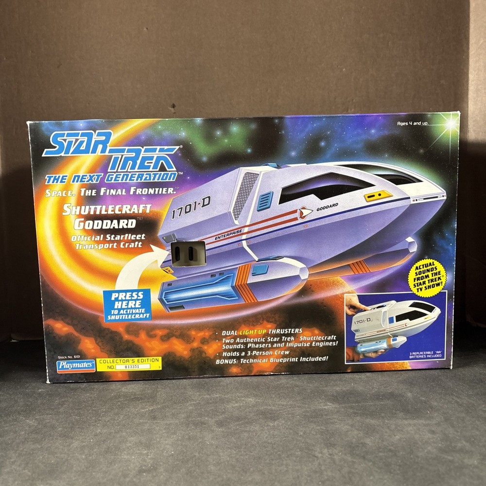 SHUTTLECRAFT GODDARD STAR TREK NEXT GENERATION TNG PLAYMATES VINTAGE NEW SHIP