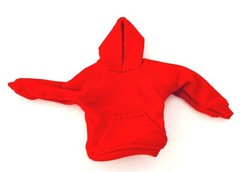 MO-HDST-RD: 1/12 red slim fit hoodie for 6″ SHF Figma Damtoys slim body