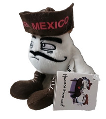 NEW WITH TAG HUEVOS CARTOON VIVA MEXICO PLUSH KEYCHAIN 5 Inch