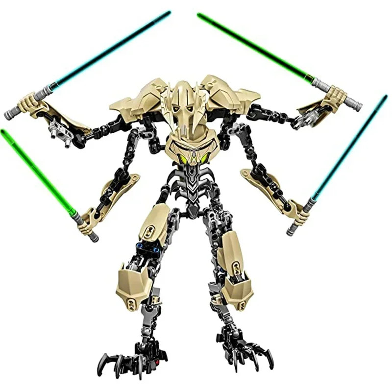 32cm Star General Grievous Action Figure with Lightsaber Building Blocks Toy