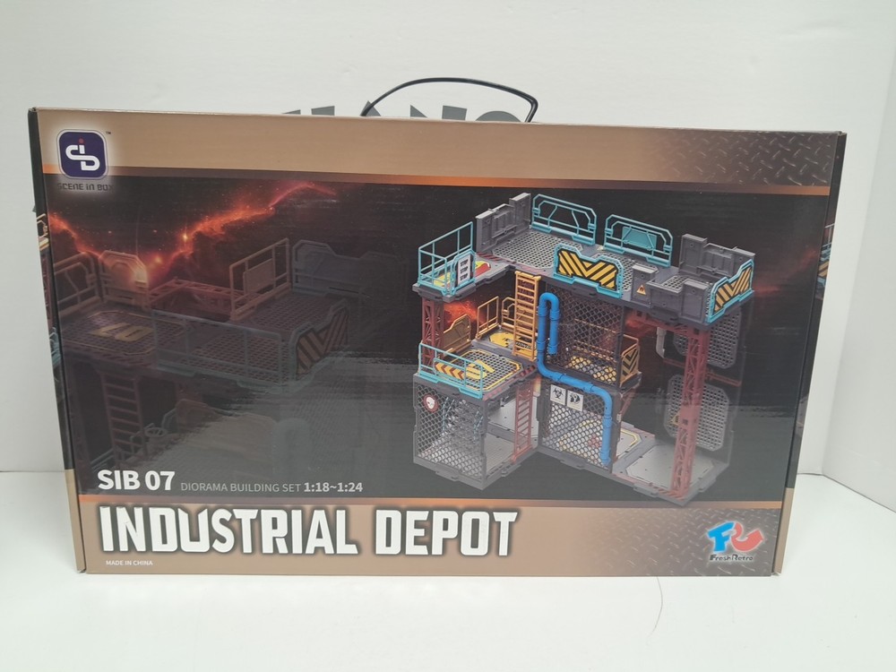 Scene In A Box – SIB 07 INDUSTRIAL DEPOT – Diorama – 1:18 / 1:24 – Fresh Retro