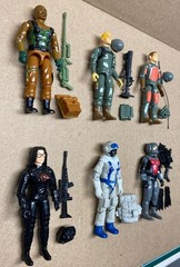 GI Joe Vintage Figure Lot of 6 Flash Short Fuze Roadblock Baroness Eels Snowserp