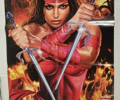 2001 Marvel Elektra Greg Horn Poster 24×36 Marvel Comic Shop Promotional Promo