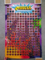 Original 1985 M.U.S.C.L.E. Muscle Men Poster – Vintage Mattel Figure List 23×35