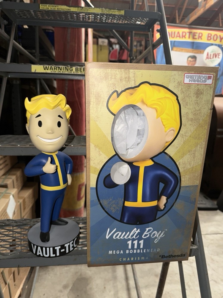 NEW HUGE 15″ Fallout 4 Vault Boy CHARISMA 111 Mega Bobblehead Figure Gaming 76