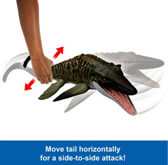 Jurassic World Rebirth Bite N Blast Mosasaurus Action Figure Mini Dilophosaurus