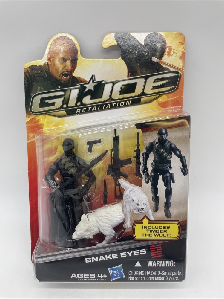 G.I. Joe Retaliation Snake Eyes figure with Timber The Wolf – Brand New