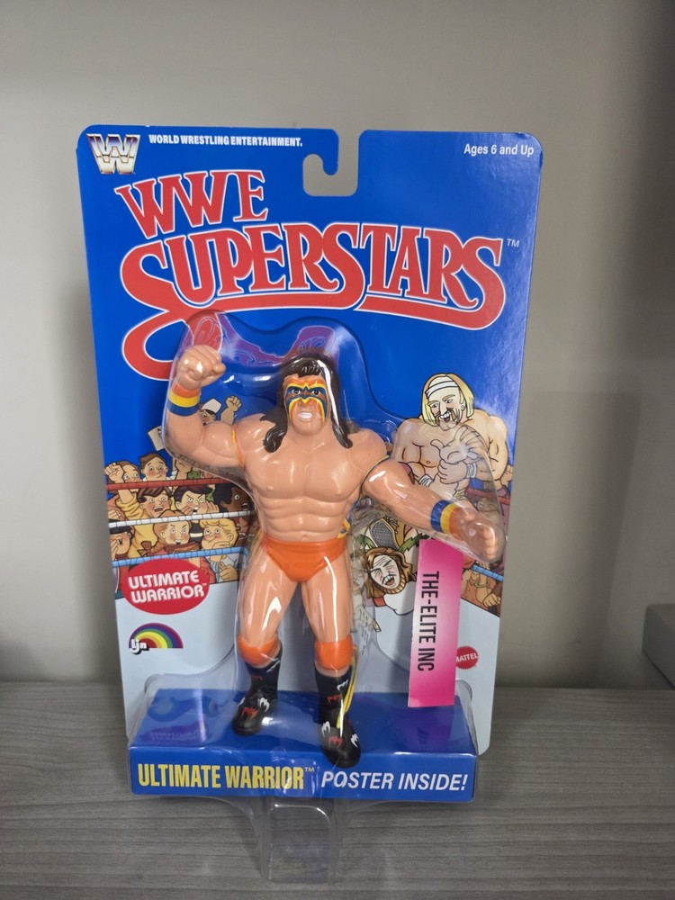 WWE LJN MATTEL SUPERSTARS ULTIMATE WARRIOR 8″ ACTION FIGURE BLUE CARD SHIPS NOW