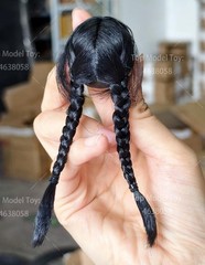YMTOYS 1/6 Asian Beauty Ying Black Braids Head Sculpt Fit 12”Female Pale Figure