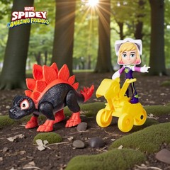 Marvel Spidey and Friends 4-Inch Dino-Webs Set | Dino Spin & Ghost-Spider