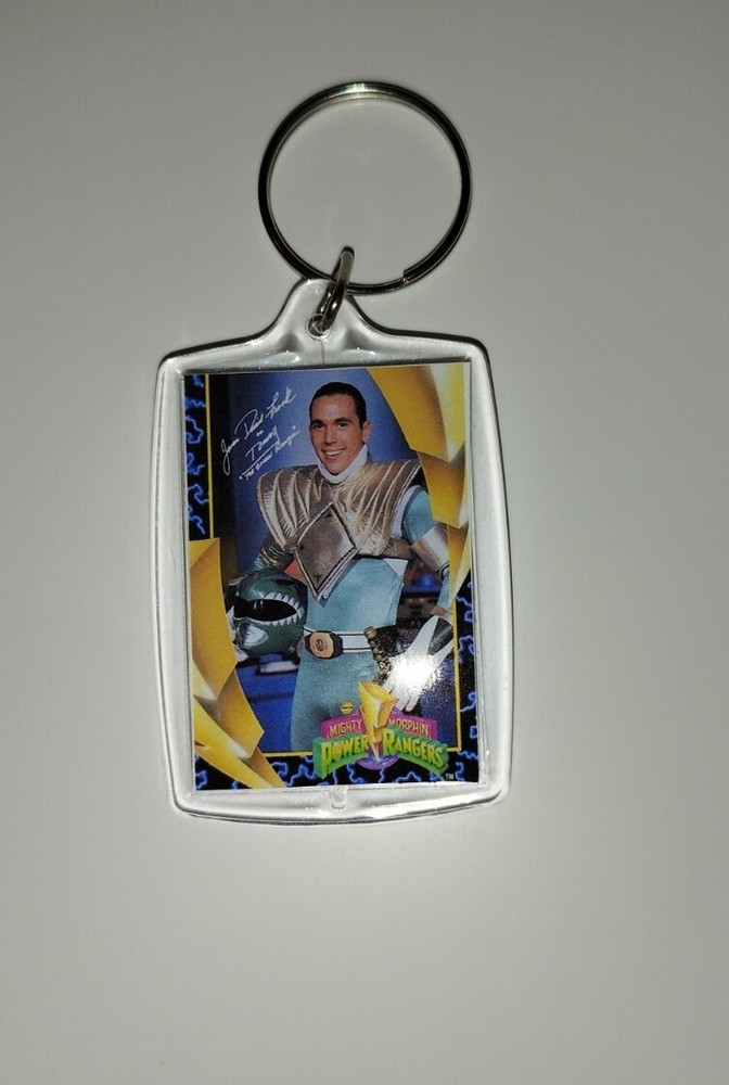 Mighty Morphin Power Rangers green Tommy Oliver, Jason David frank keychain.