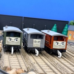 Trackmaster Brake Van Train with 3D Face Custom Made for Thomas Train Tracks
