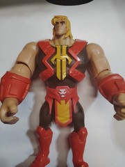 Action Figure, Red Black Yellow Beige Plastic Collectible, 12 in