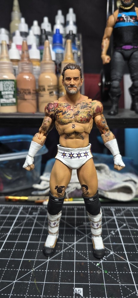 100% Custom Cm Punk Hand Designed Decals Wwe Aew Wrestlemania Gear