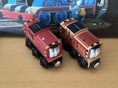 Fisher Price Wood Series Thomas Train Cancelled Painted Salty & Unpainted Salty!
