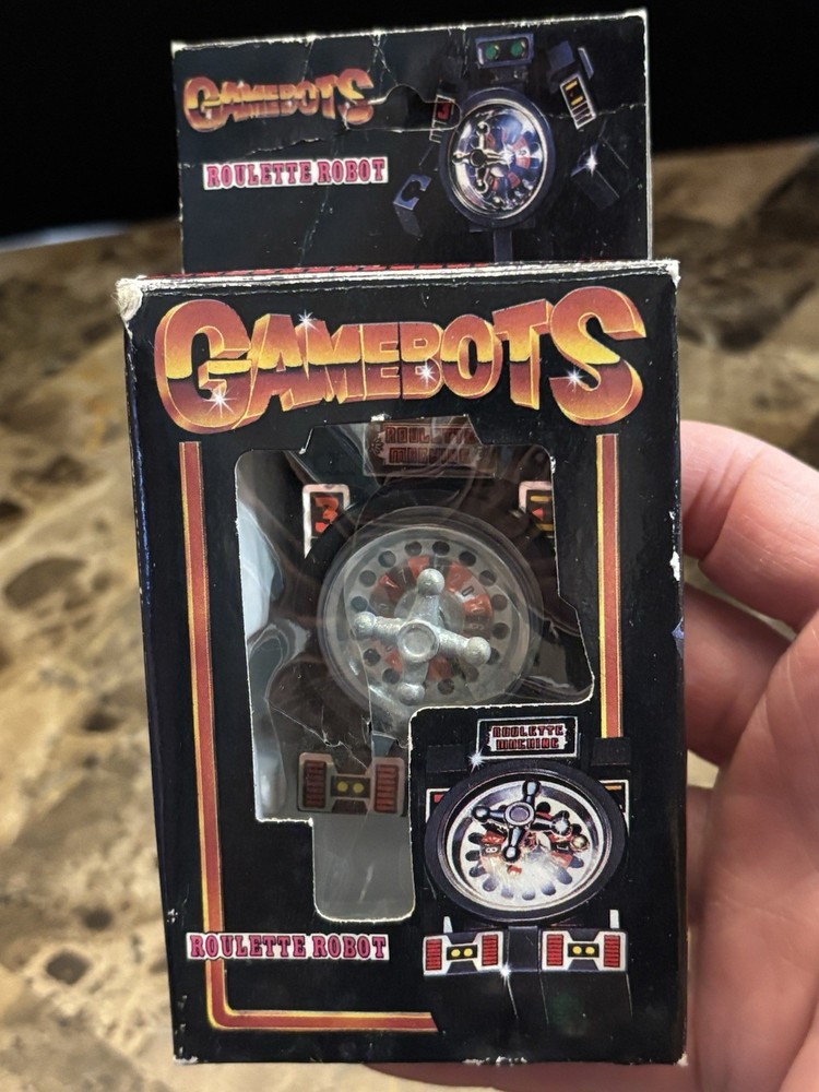 GAMEBOTS Roulette Wheel Robot 1980s Vintage Transformers Space Toy Damaged