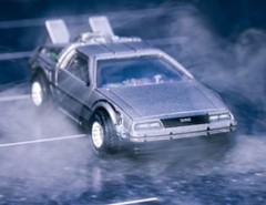 Back to the Future Time Machine SDCC Exclusive 40th Anniversary Hot Wheels Set