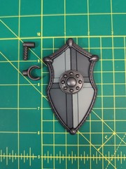 Mythic Legions Four Horsemen Dark Metal Shield & 2 Mounts “NEW & I SHIP DAILY”