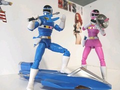 Power Rangers Lightning Collection In Space Pink & Blue With Glidder