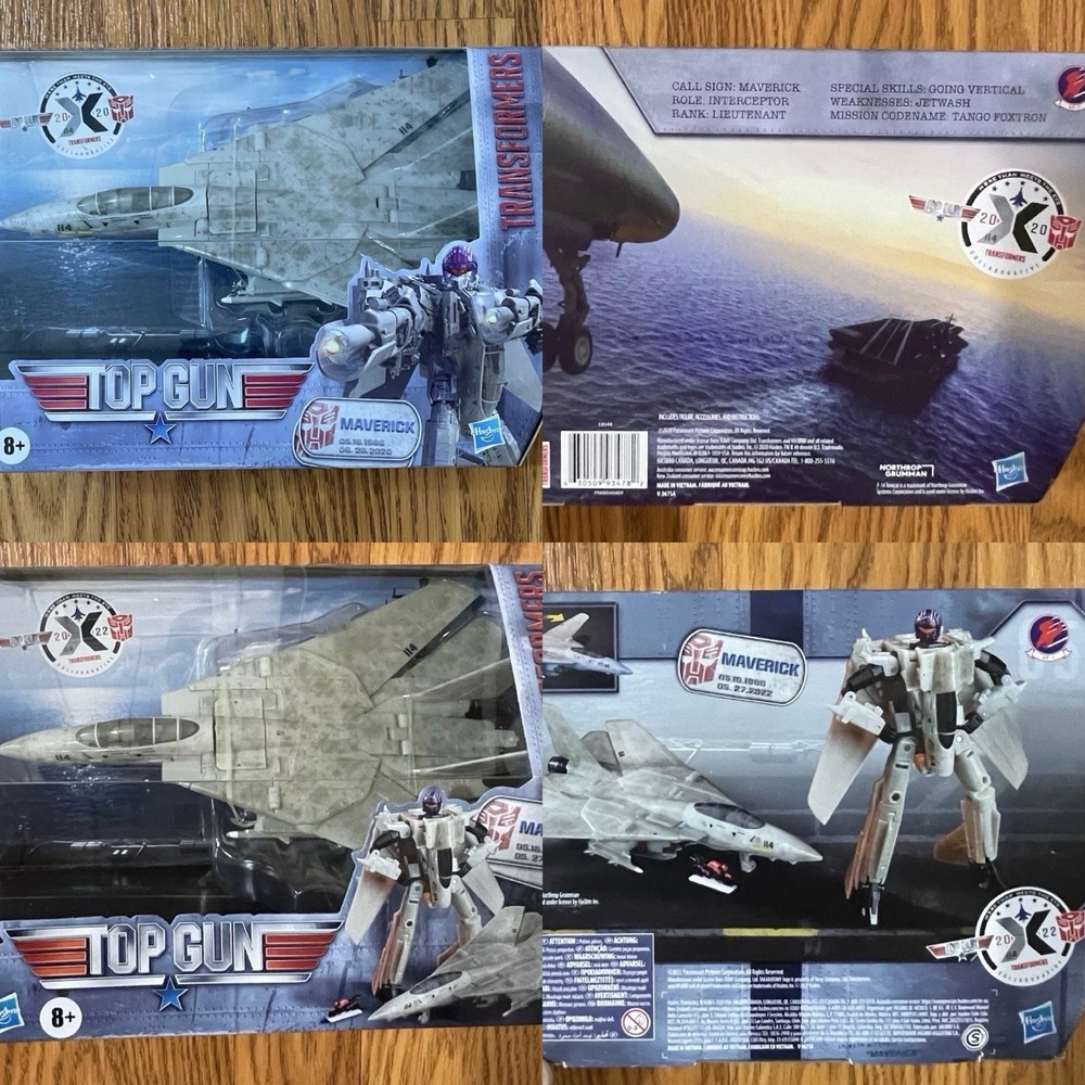 Transformers Top Gun Maverick F-14 Jet V1 + V2 NEW Sealed Lot Rare MISB NIB