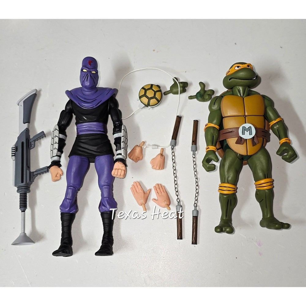 NECA Teenage Mutant Ninja Turtles MICHELANGELO VS FOOT SOLDIER 2-Pack