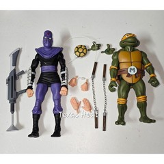 NECA Teenage Mutant Ninja Turtles MICHELANGELO VS FOOT SOLDIER 2-Pack