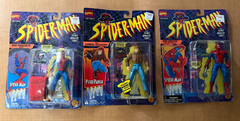 Spider-Man, The Animated Series, Peter Parker Action Figures Lot Of 3 NEW