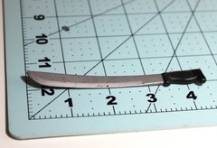 1/6 Scale Plastic Machete Silver Blade Black Handle 12″ GI Joe Figure Weapon